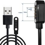 HexaGear Magnetic Charging Cable 0.6 m beatXP Vega Watch Charging Cable  (Compatible with beatXP Vega Charging Cable, BXSO2004, DO NOT WORK ANY OTHER SMART WATCH, Black, One Cable)