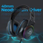 ZEBRONICS Zeb-Jet� Premium Headphone,LED Headband,Suspension Design, 2 mtr 3.5mm+USB Wired Gaming  (Black + Blue, On the Ear) - Image 2