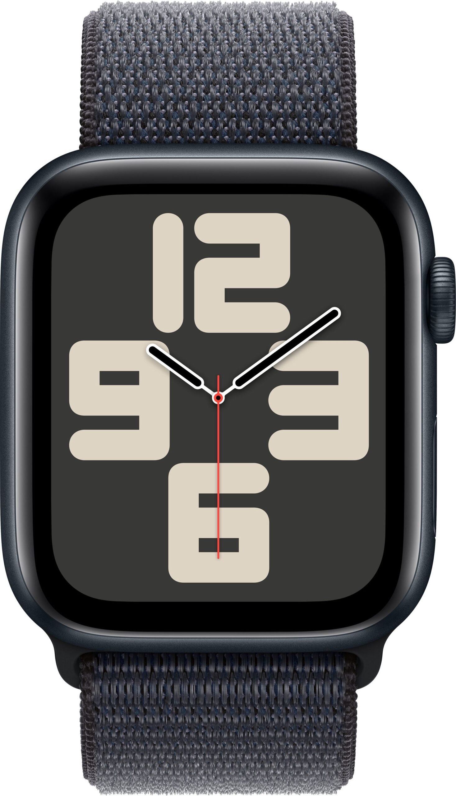 Apple Watch SE 2 GPS 44mm (2nd Gen) Midnight Aluminium with Ink Sport Loop  (Ink Strap, Free Size)