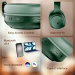 boAt Rockerz 430 w/ Beast Mode(40ms Low Latency),40HRS Playback & 40MM Drivers Bluetooth  (Sage Green, On the Ear) - Image 4