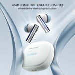 Number Navo Buds X1 w/ 50H Playtime, Dual Pairing, 13mm Speakers, ENC, 45ms Low Latency Bluetooth  (White Sky, In the Ear) - Image 2
