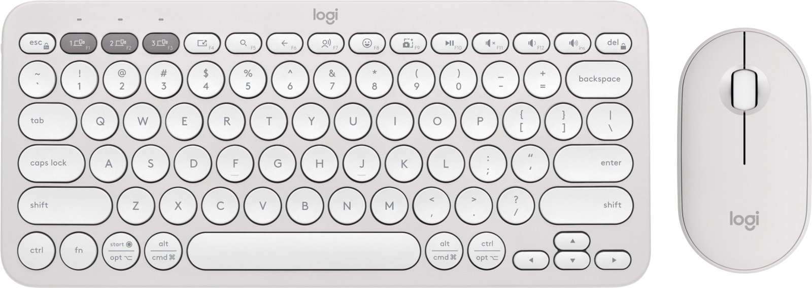 Logitech Pebble 2 Combo Bluetooth Standard Multi-device Keyboard Compatible with Desktop
