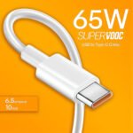 MATSV USB Type C Cable 6.5 A 1 m original SUPER DART|SUPER VOOC|DART Fast Charging Cable 65W  (Compatible with Android phones, oppo, realme, narzo, OnePlus, White, One Cable) - Image 4