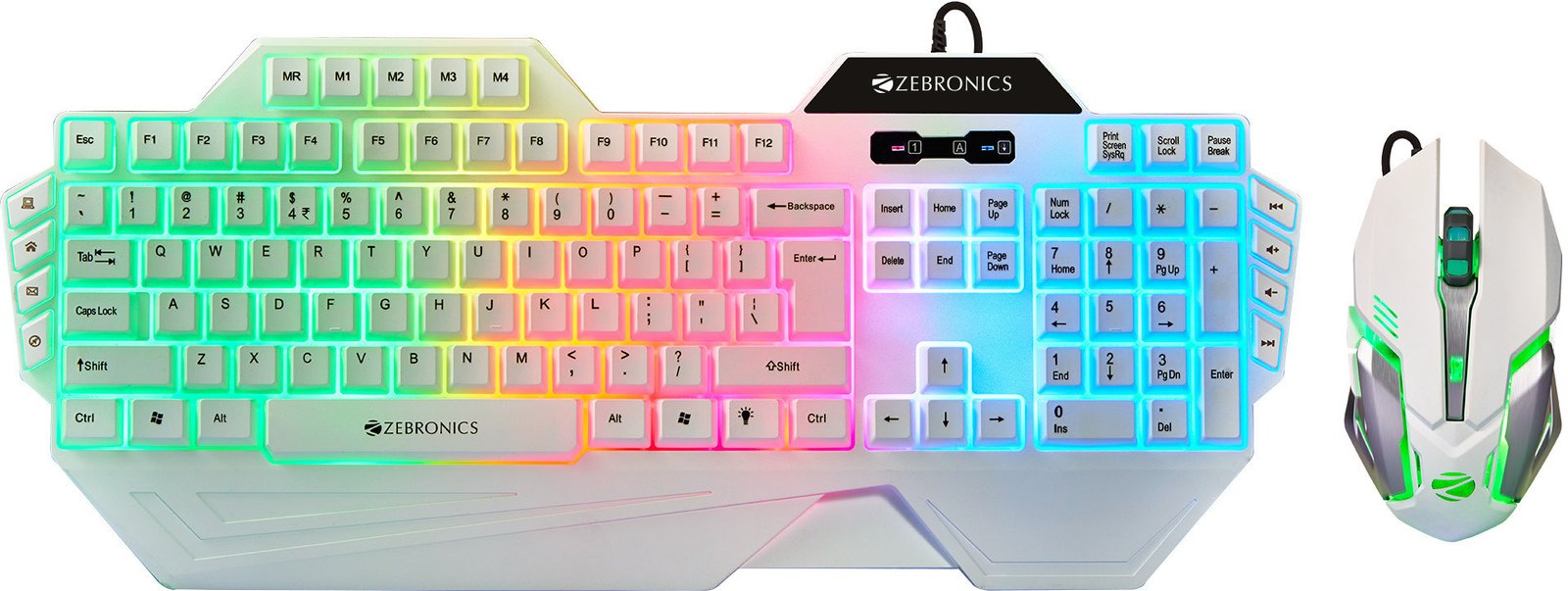 ZEBRONICS Zeb-Optimus(Zeb-KMC 2) Wired USB Standard Gaming Keyboard Compatible with Desktop, Laptop, Mac