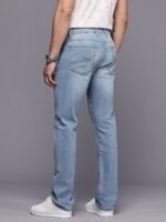 Men Regular Fit Mid-Rise Light Fade Stretchable Jeans - Image 3