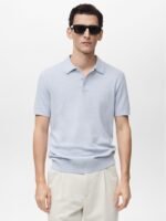 Knitted Polo Collar T-shirt