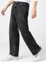 Men's Loose Baggy Fit Non-Stretchable Washed Jeans - Image 2