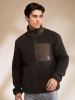 Being Human Men Solid High Neck Sweatshirt