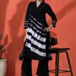 Dyed Pure Cotton V-Neck Knee Length A-Line Kurta