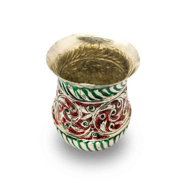 Copper Colour Silver Coated Handicraft Lota - Image 2