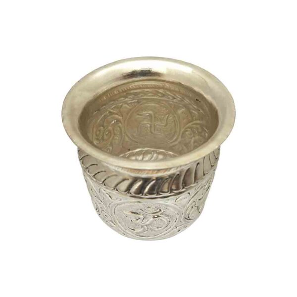 Copper Handicraft Kalash lota with Silver Coating - Image 3