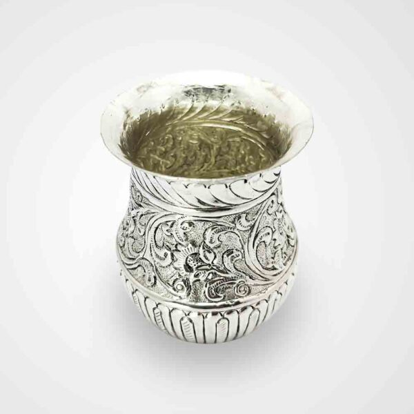 Copper Silver Coated Handicraft Lota - Image 4