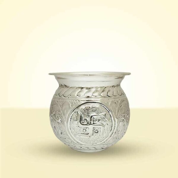 Copper Small Kalash Lota with Silver Coating