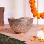 Decorative Brass Silver-Plated Handicraft Serving & Puja Bowl - Image 2